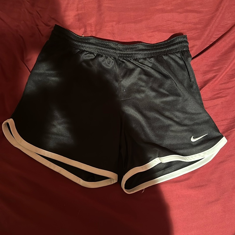 Black & White Nike Youth Soccer Shorts